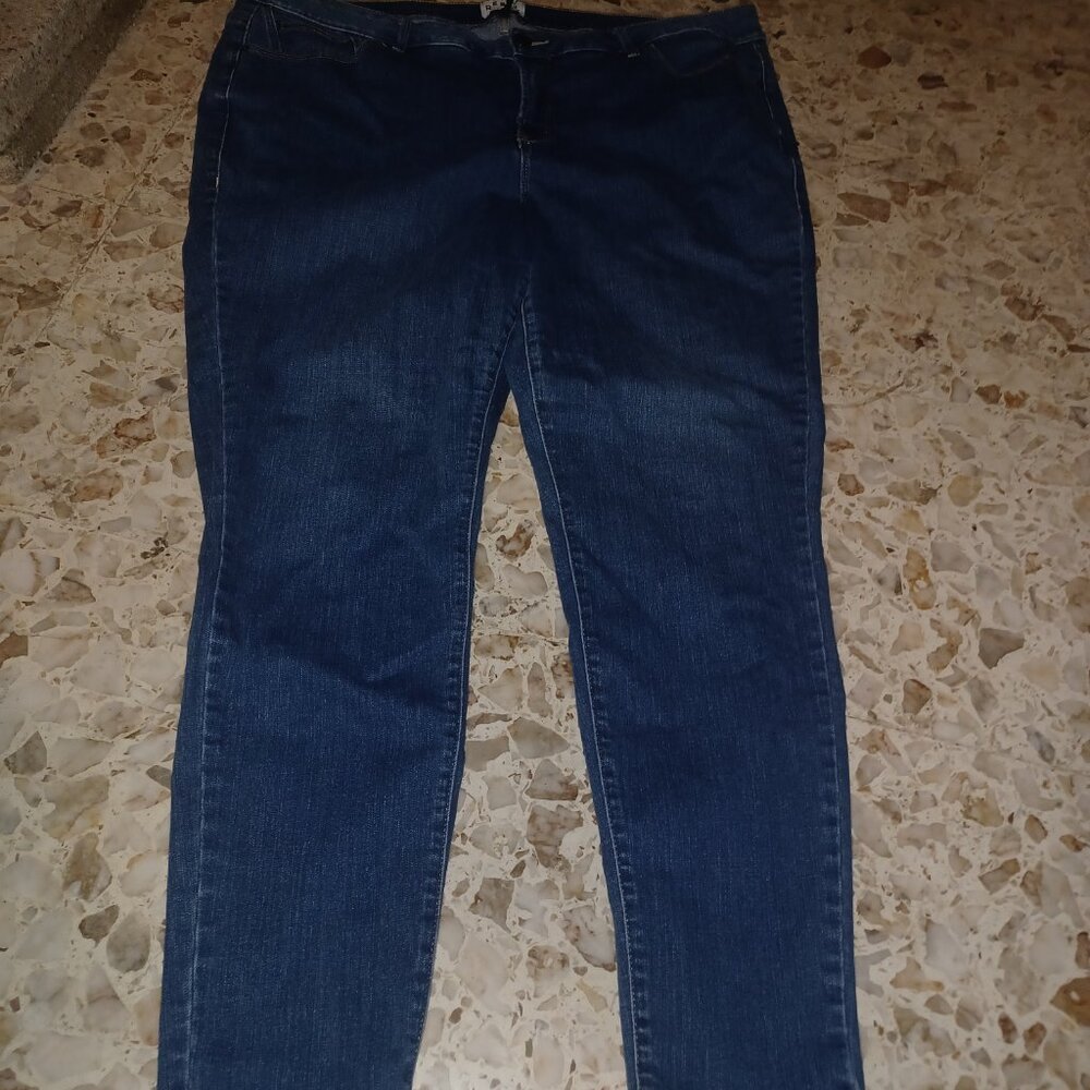Rebel Women's The Pin Up Skinny Blue Jeans SZ 20W